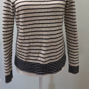 Jcrew Cream and Blue Pointelle Sweater